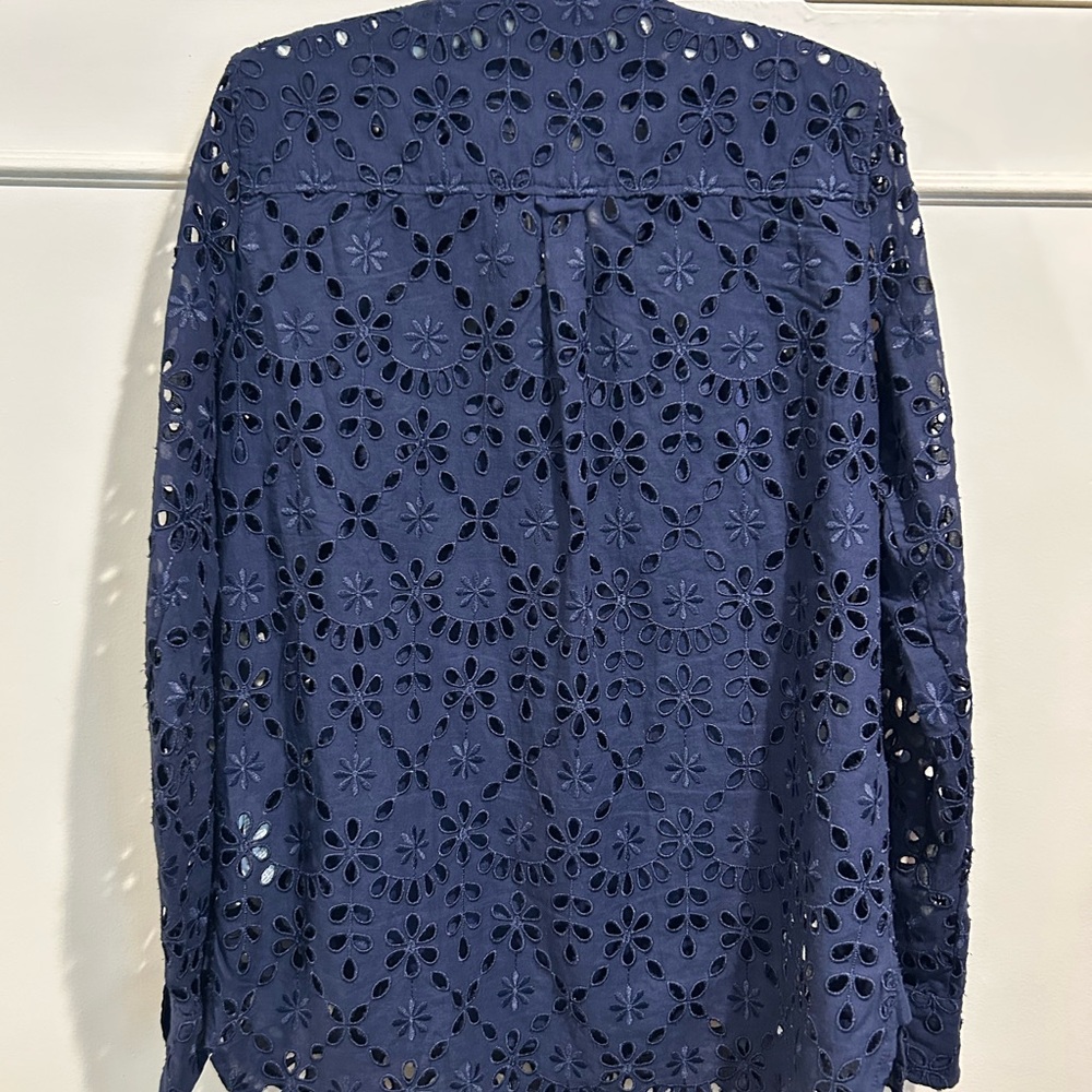 NWT J. Crew Eyelet Blouse sz 8 - Picture 5 of 9